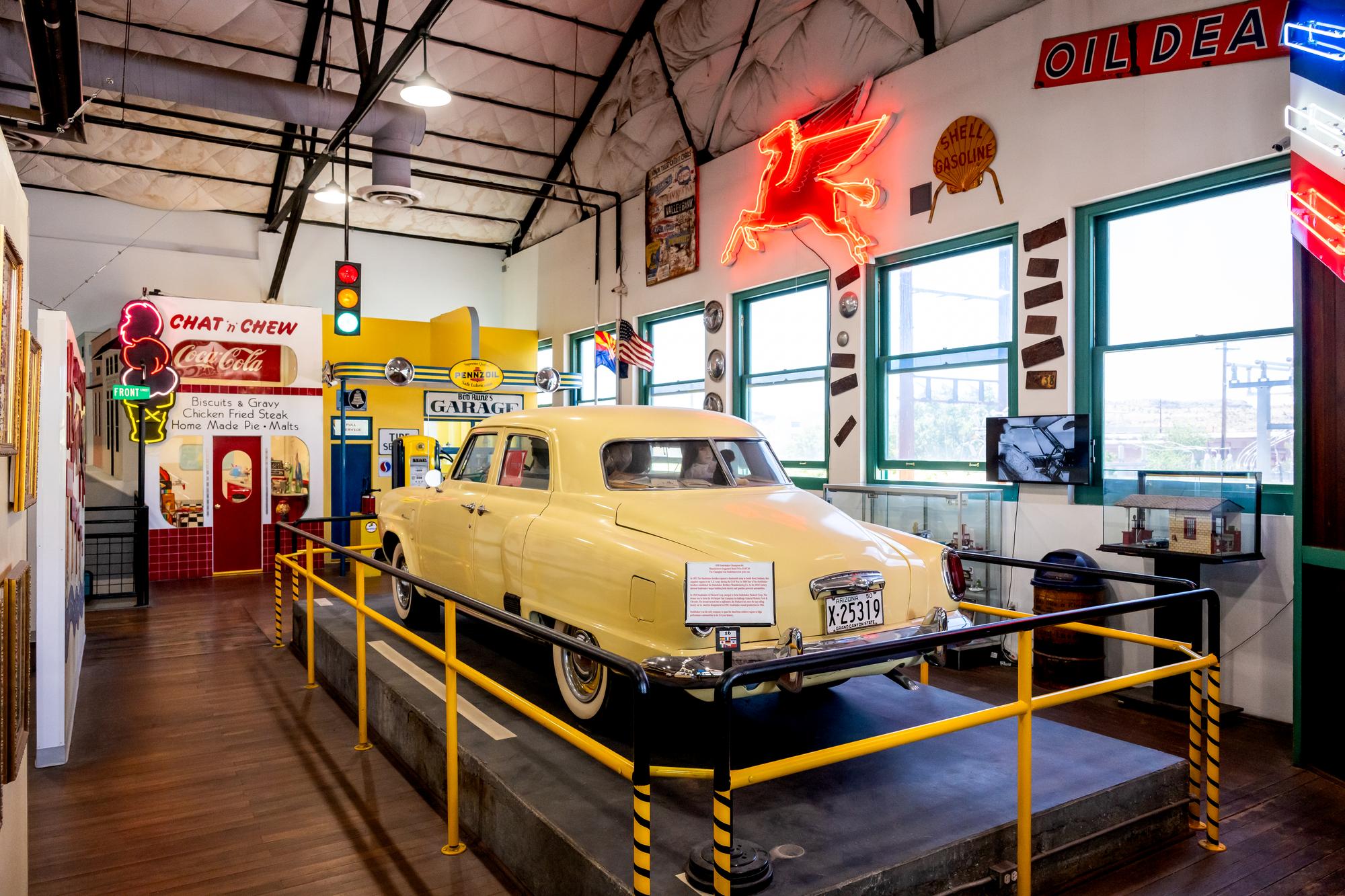 1950 4-door Studebaker Champion inside the Arizona Route 66 Museum in Kingman, Arizona