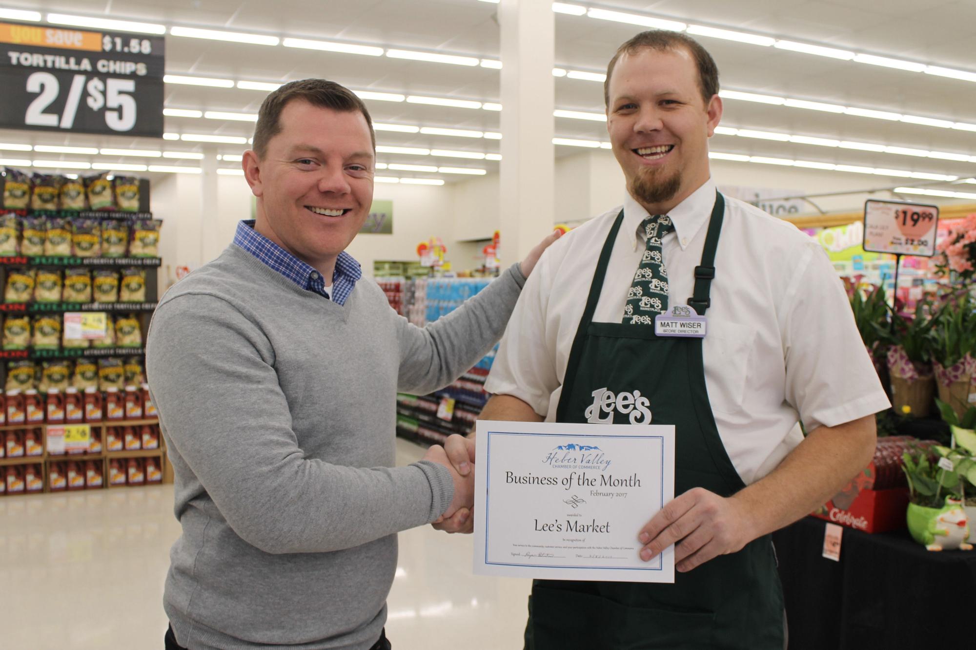Lee's Marketplace Named Business of the Month - Heber Valley, Utah