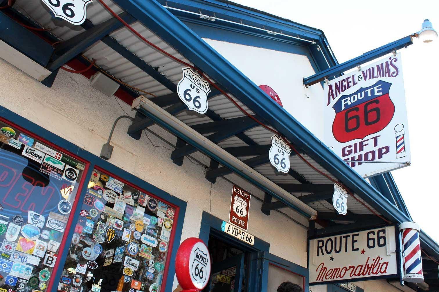 Angel & Vilmas Route 66 Gift Shop, 87 miles east of Kingman