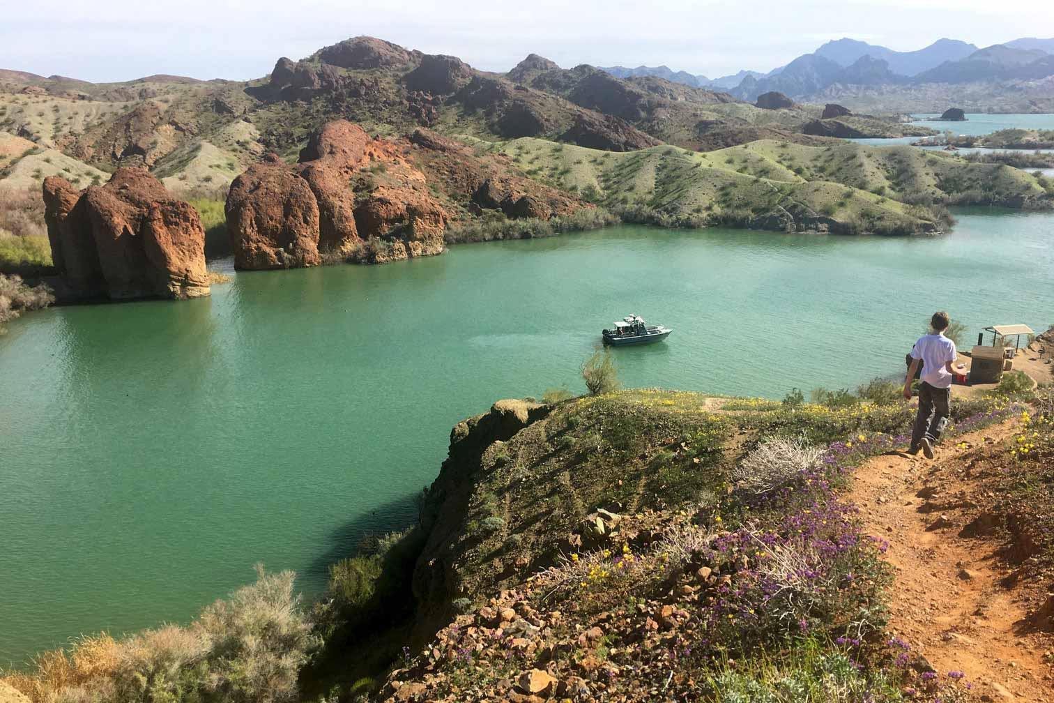 End of Crack in the Mountain Trail, Sarah Park in Lake Havasu