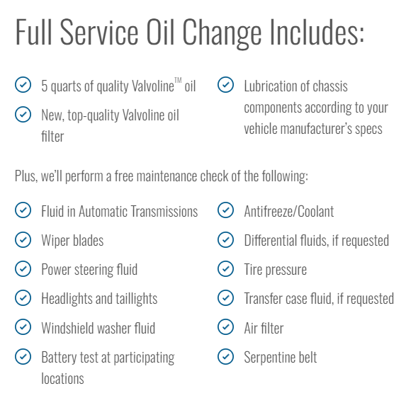 Valvoline Instant Oil Change