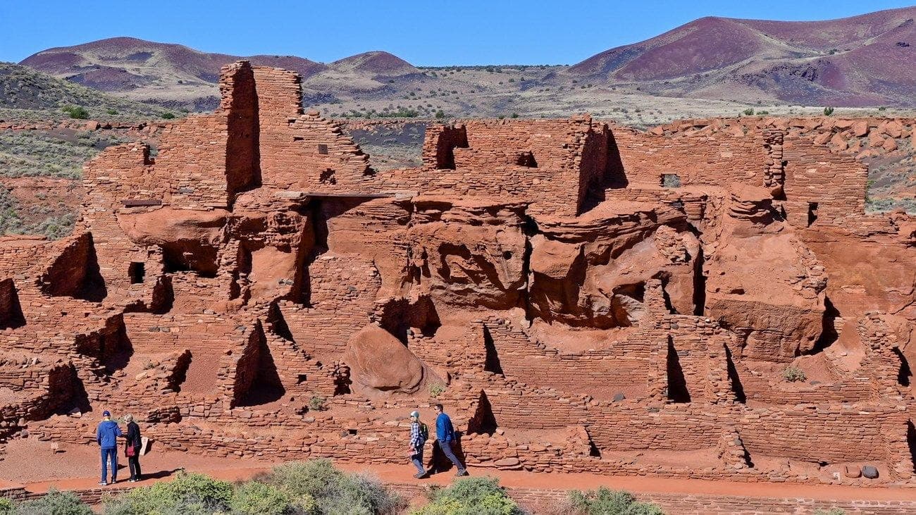 Wupatki National Monument. Ancient free-standing dwellings carved out of sandstone