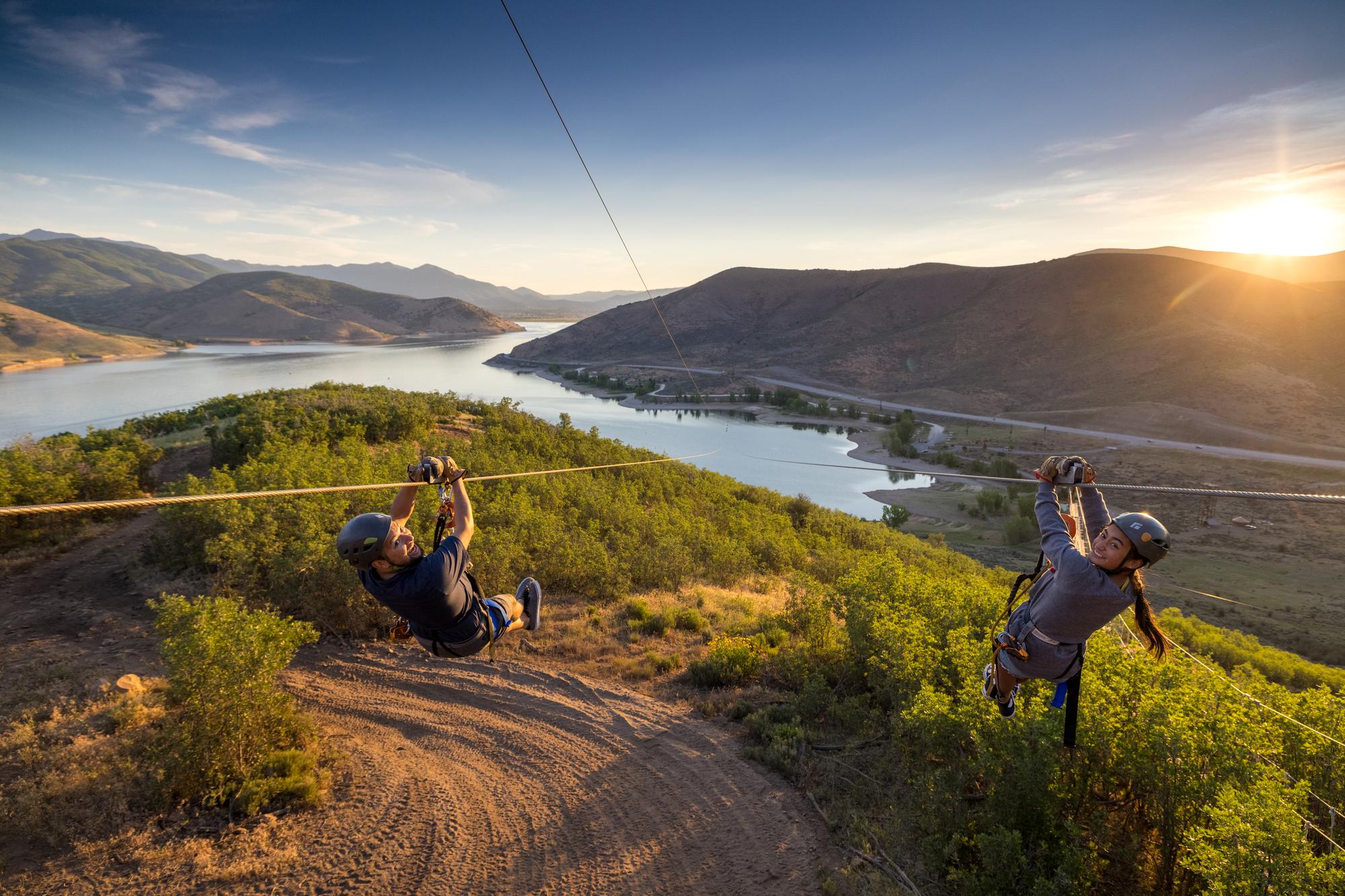 Zipline Utah at Deer Creek State Park Heber Valley, Utah
