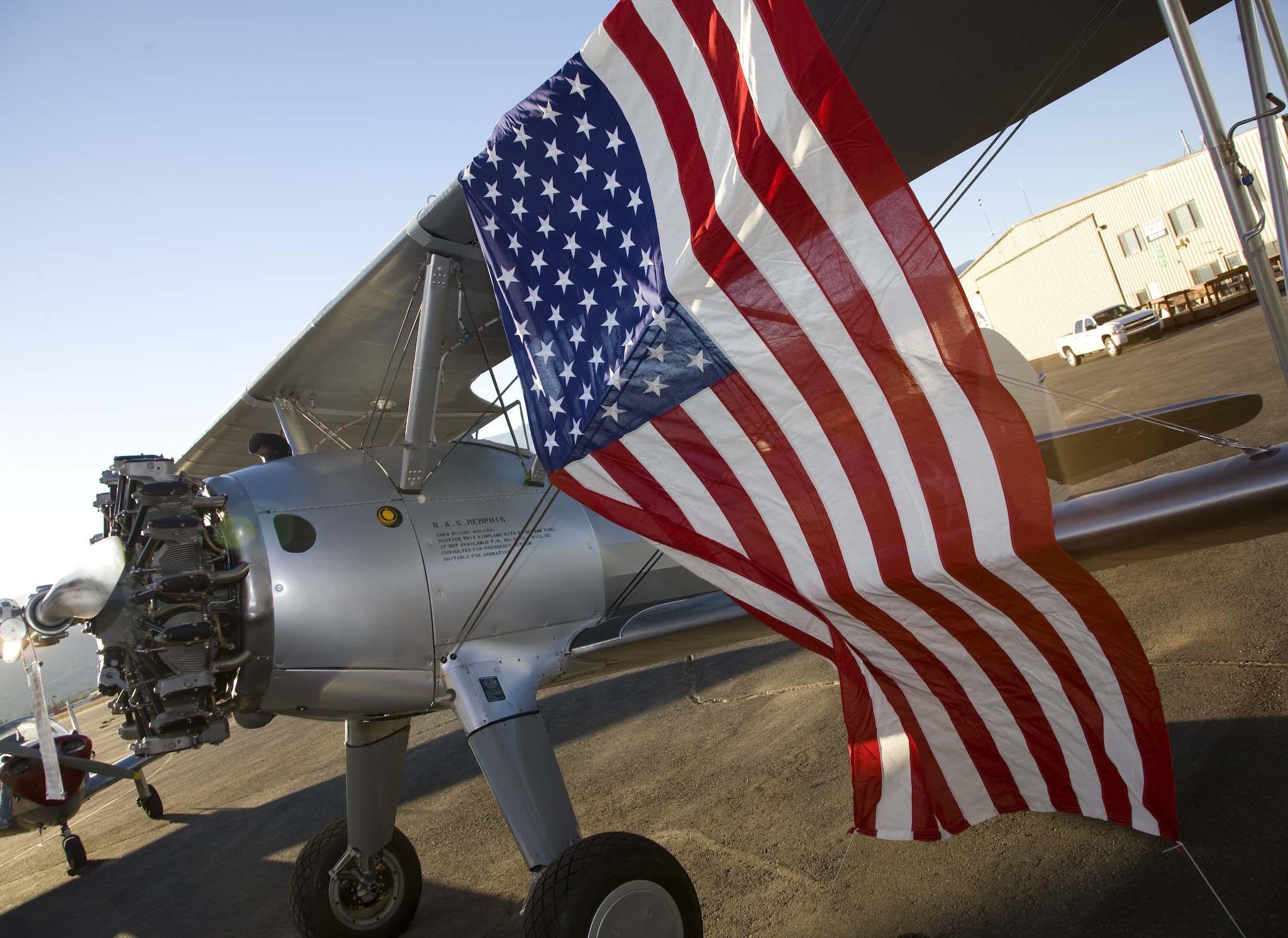 Plane with Flag