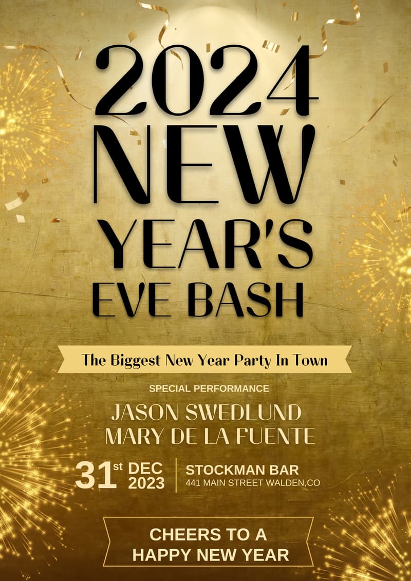 2024 New Year's Eve Bash - Stockman Bar & Grill