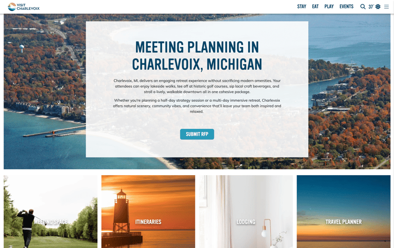 Meet in Charlevoix Microsite